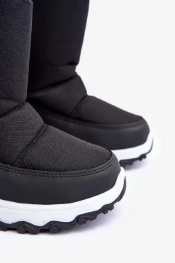 Big Star Shoes Śniegowce Ocieplane Na Rzep Dziecięce Czarne Big Star MM374119