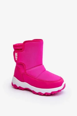 Online Śniegowce Ocieplane Na Rzep Dziecięce Różowe Big Star MM374121 Dzieci Dziewczęce