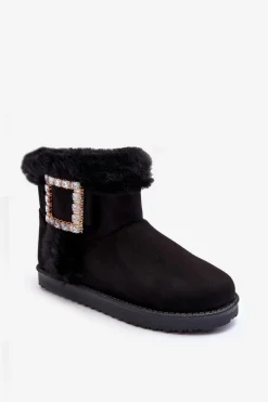 New Śniegowce Ocieplane Z Klamrą Czarne Dulca Damskie Śniegowce Damskie