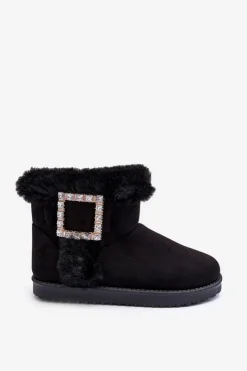 New Śniegowce Ocieplane Z Klamrą Czarne Dulca Damskie Śniegowce Damskie