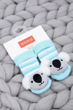 Niemowlęce Skarpetki z Grzechotką Misiek Koala Soxo Skarpetki|Skarpetki