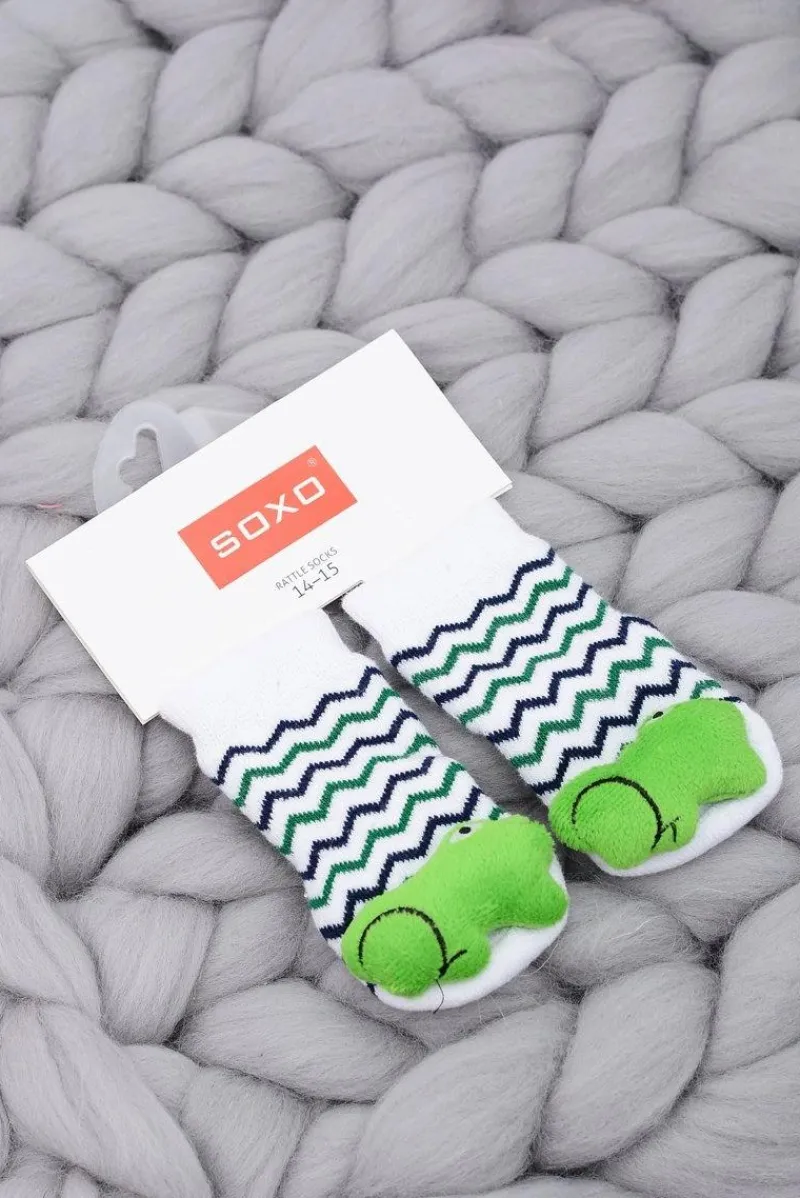 Best Boto Niemowlęce Skarpetki z Grzechotką Żabka Soxo