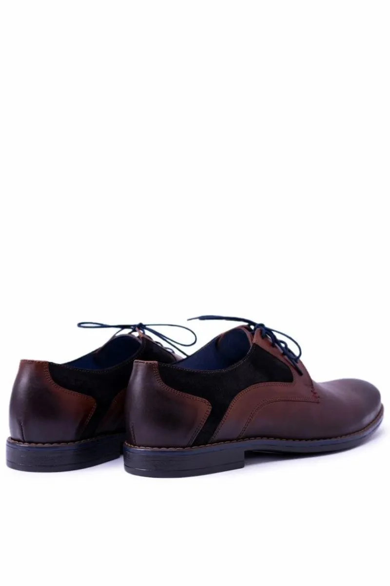 Półbuty Casual>Boto Nikopol Brązowe Skórzane Męskie Półbuty Zinedine