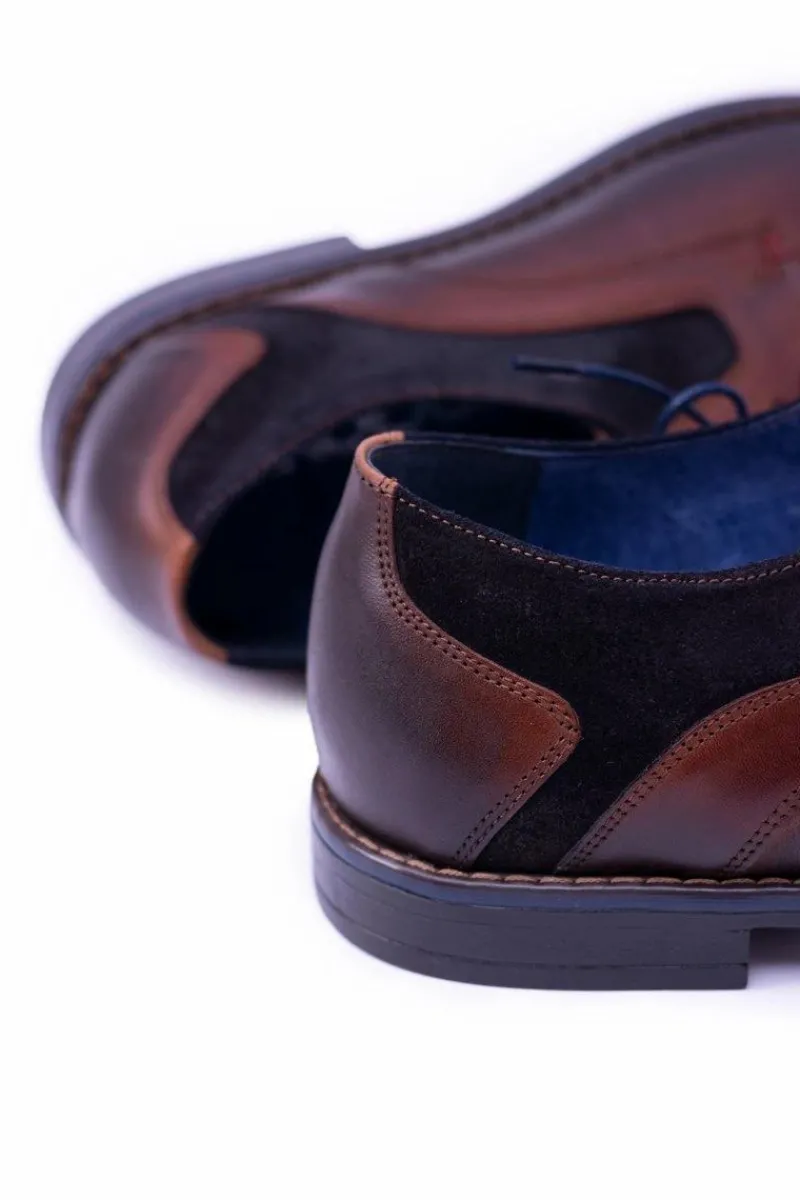 Półbuty Casual>Boto Nikopol Brązowe Skórzane Męskie Półbuty Zinedine