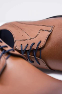 Best Boto Nikopol Brązowe Skórzane Męskie Półbuty James