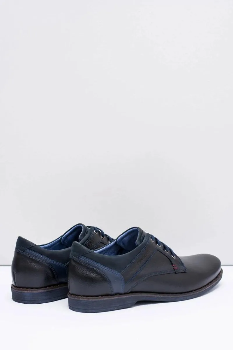 Półbuty Casual>Boto Nikopol Czarne Skórzane Męskie Półbuty Casual Jericho