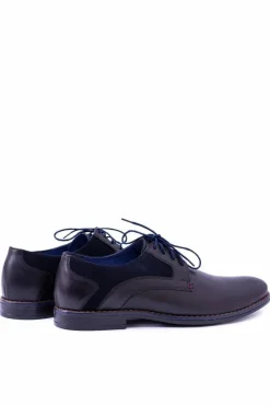 Online Nikopol Czarne Skórzane Męskie Półbuty Zinedine Męskie Półbuty Casual