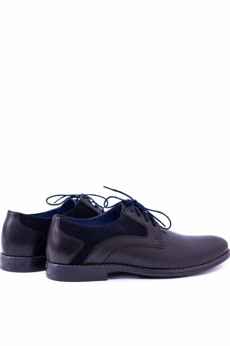 Online Nikopol Czarne Skórzane Męskie Półbuty Zinedine Męskie Półbuty Casual