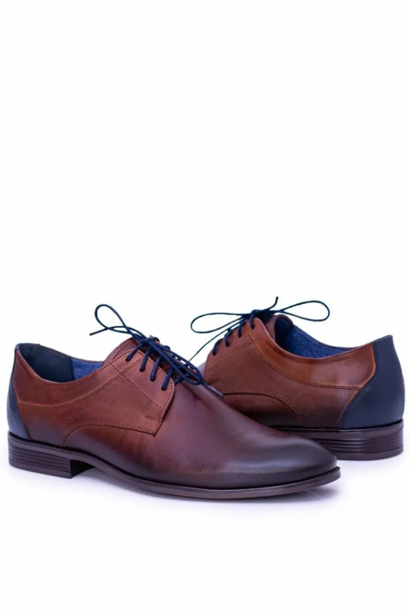 Półbuty Eleganckie>Boto Nikopol Męskie Brązowe Skórzane Półbuty Buty Traditional