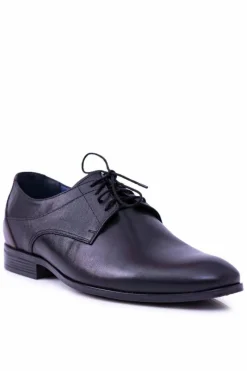 Nikopol Męskie Czarne Skórzane Wizytowe Półbuty Traditional Męskie Półbuty Eleganckie