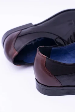 Nikopol Męskie Czarne Skórzane Wizytowe Półbuty Traditional Męskie Półbuty Eleganckie