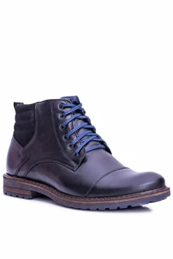 Online Boto Nikopol Skórzane Botki Męskie Czarne Buty Ford