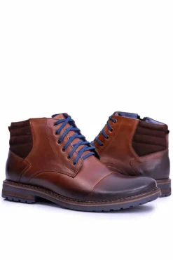 Botki Męskie>Boto Nikopol Skórzane Botki Męskie Brązowe Buty Ford