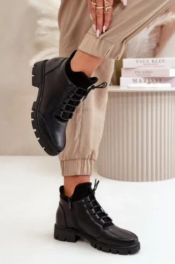 Botki Ocieplane|Czarne Botki><noscript><img width=