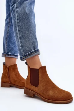 Sale Boto Niskie Botki Sztyblety Damskie Camel Sawarra
