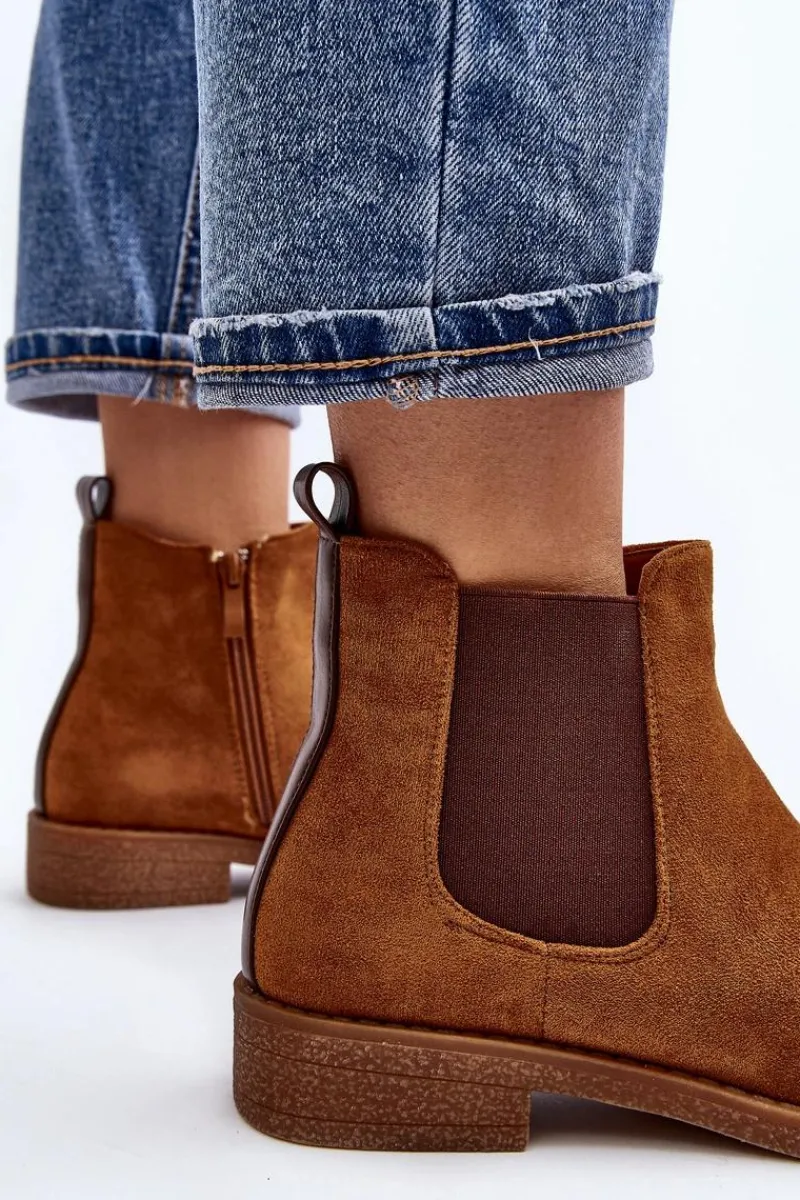 Sale Boto Niskie Botki Sztyblety Damskie Camel Sawarra