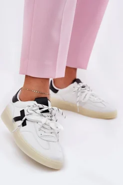 Best Boto Niskie Buty Sportowe Damskie Białe Zelevelis Biały