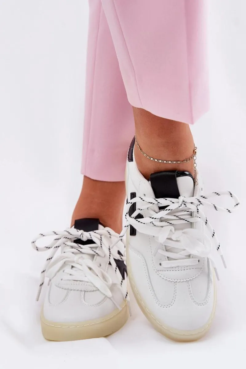 Best Boto Niskie Buty Sportowe Damskie Białe Zelevelis Biały