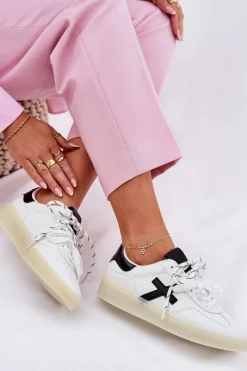 Best Boto Niskie Buty Sportowe Damskie Białe Zelevelis Biały