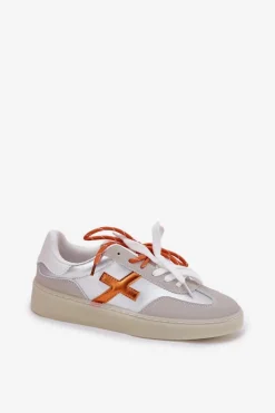 Sneakersy Damskie></noscript>Boto Niskie Buty Sportowe Damskie Srebrne Zelevelis Srebrny