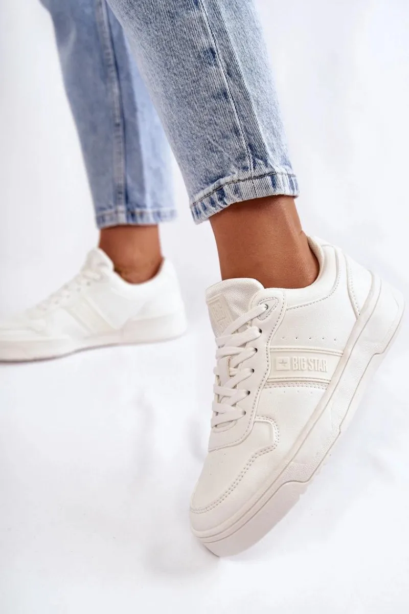 Hot Big Star Shoes Niskie Buty Sportowe Memory Foam System Big Star KK274259 Białe