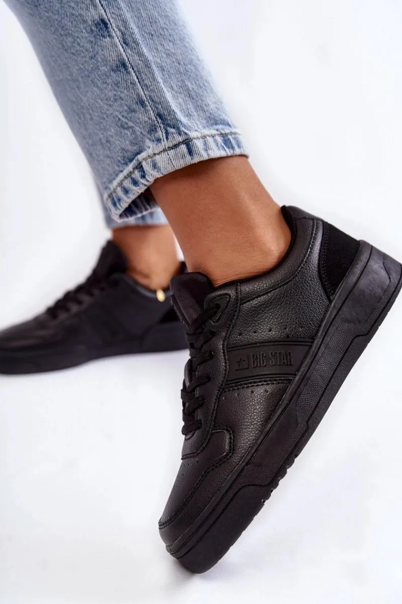 Buty Sportowe Big Star|Sneakersy Damskie>Big Star Shoes Niskie Buty Sportowe Memory Foam System Big Star KK274258 Czarne