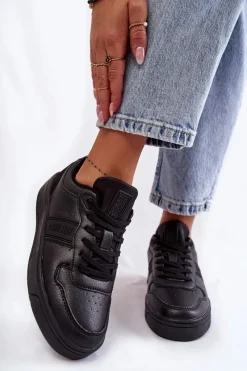 Buty Sportowe Big Star|Sneakersy Damskie>Big Star Shoes Niskie Buty Sportowe Memory Foam System Big Star KK274258 Czarne