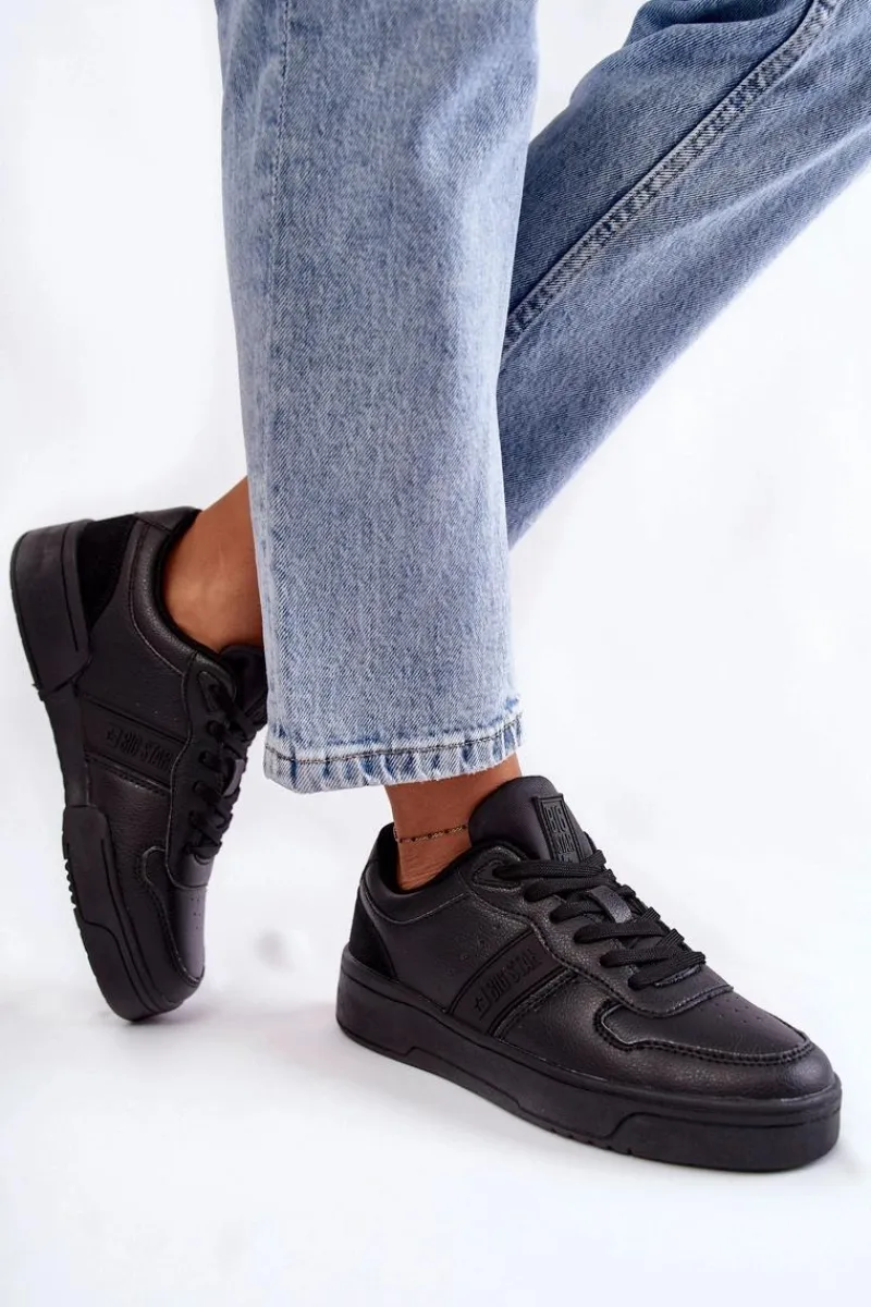 Buty Sportowe Big Star|Sneakersy Damskie>Big Star Shoes Niskie Buty Sportowe Memory Foam System Big Star KK274258 Czarne