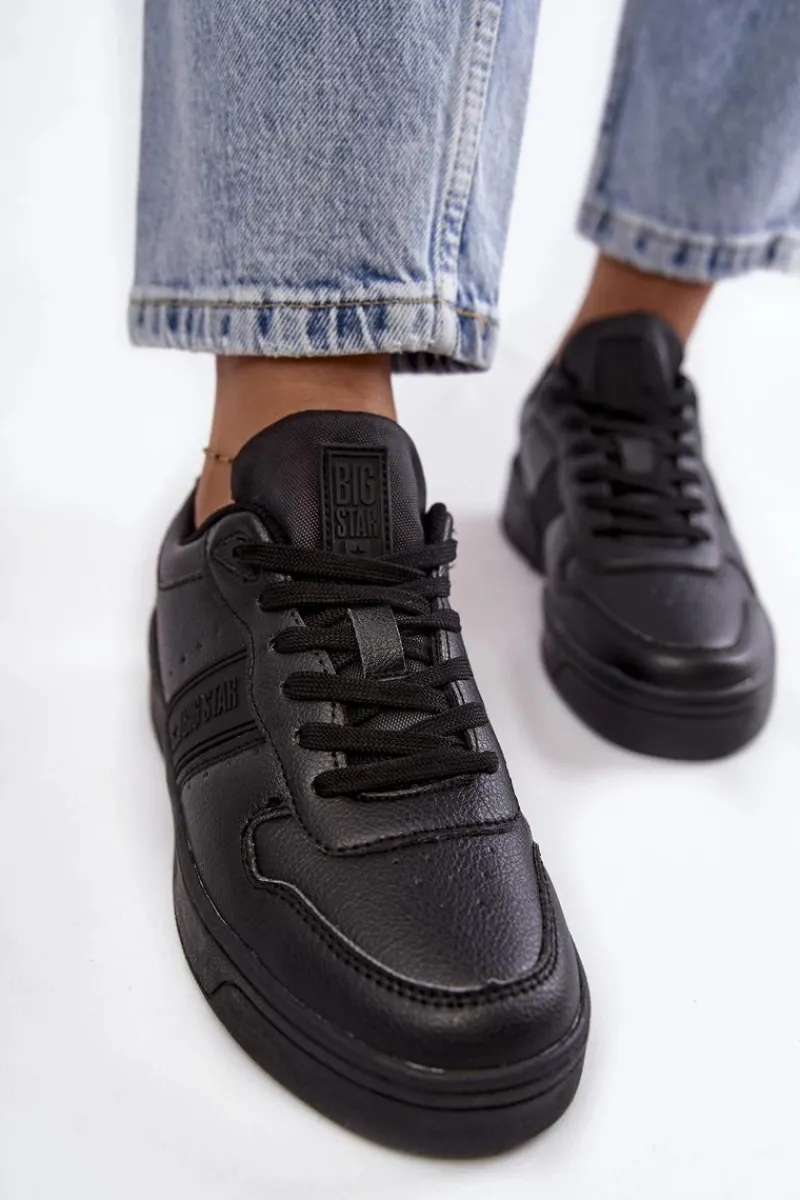 Buty Sportowe Big Star|Sneakersy Damskie>Big Star Shoes Niskie Buty Sportowe Memory Foam System Big Star KK274258 Czarne