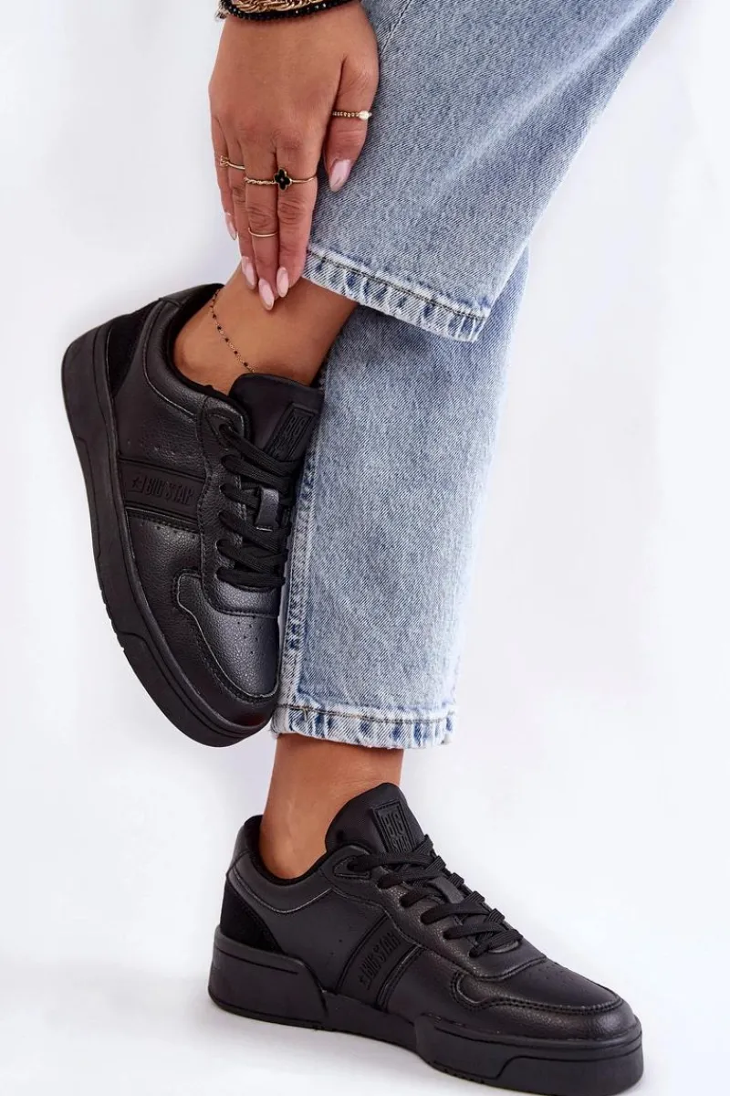 Buty Sportowe Big Star|Sneakersy Damskie>Big Star Shoes Niskie Buty Sportowe Memory Foam System Big Star KK274258 Czarne