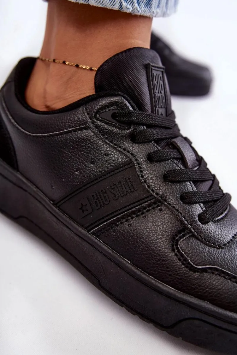 Buty Sportowe Big Star|Sneakersy Damskie>Big Star Shoes Niskie Buty Sportowe Memory Foam System Big Star KK274258 Czarne