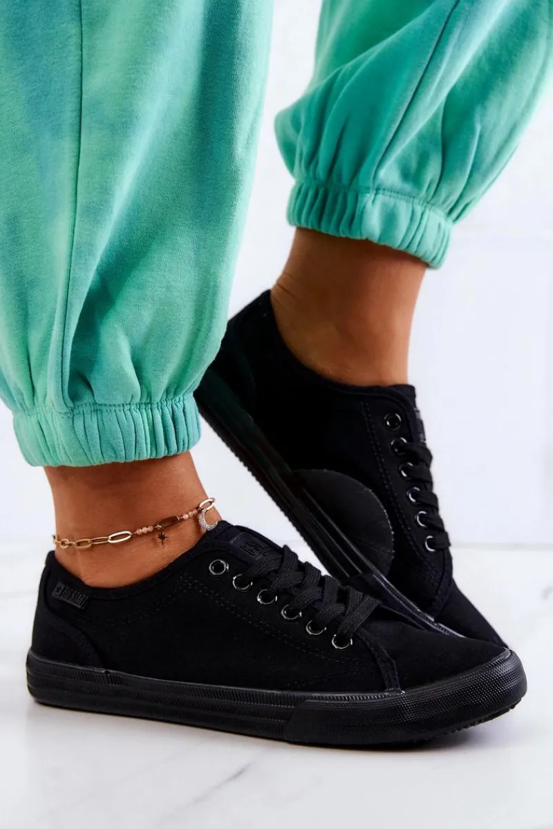 Trampki Damskie Big Star|Trampki Damskie Niskie>Big Star Shoes Niskie Damskie Tenisówki Big Star JJ274066 Czarne