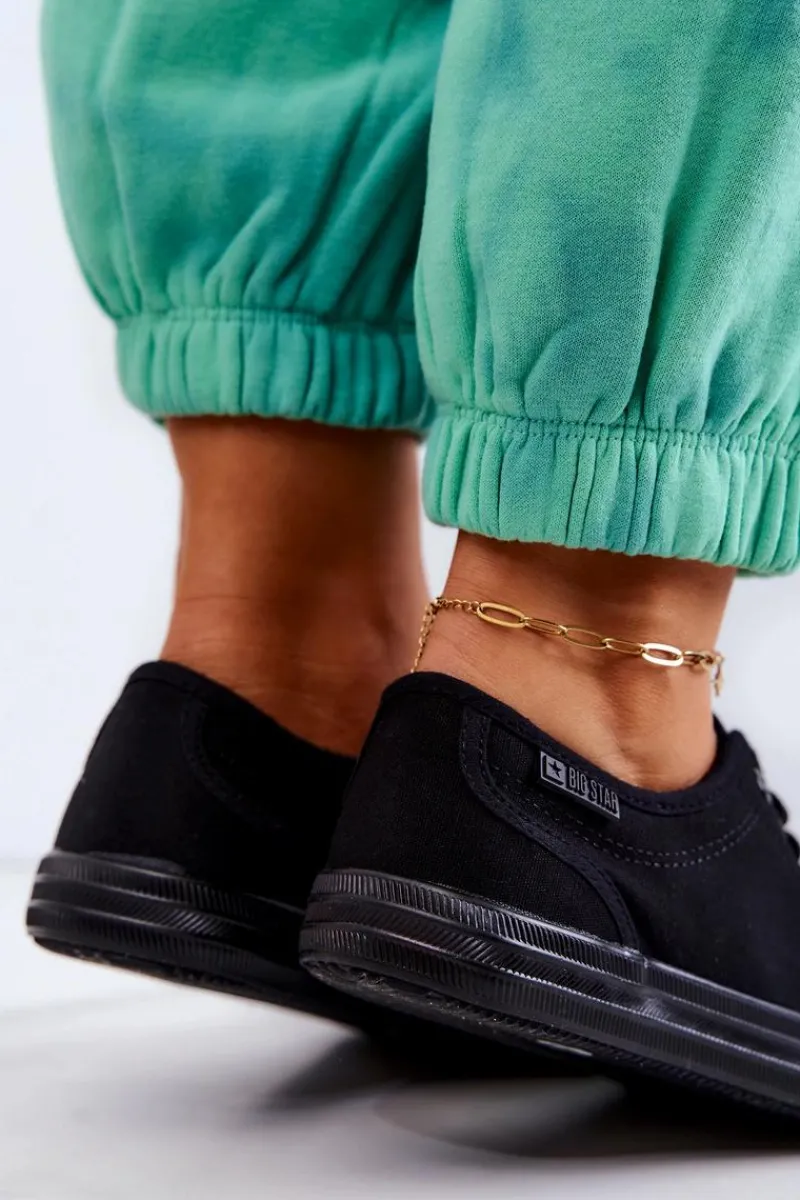 Trampki Damskie Big Star|Trampki Damskie Niskie>Big Star Shoes Niskie Damskie Tenisówki Big Star JJ274066 Czarne