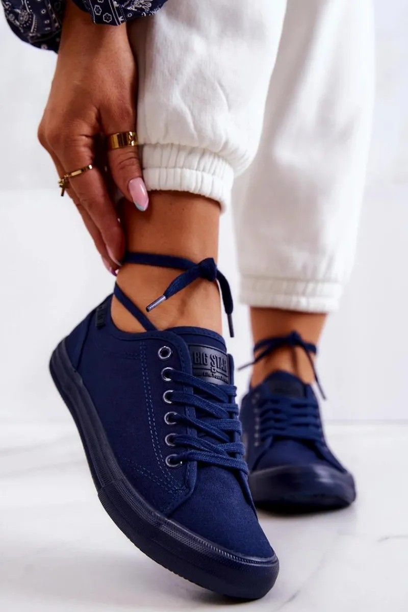 Trampki Damskie Big Star|Trampki Damskie Niskie>Big Star Shoes Niskie Damskie Tenisówki Big Star JJ274067 Granatowe