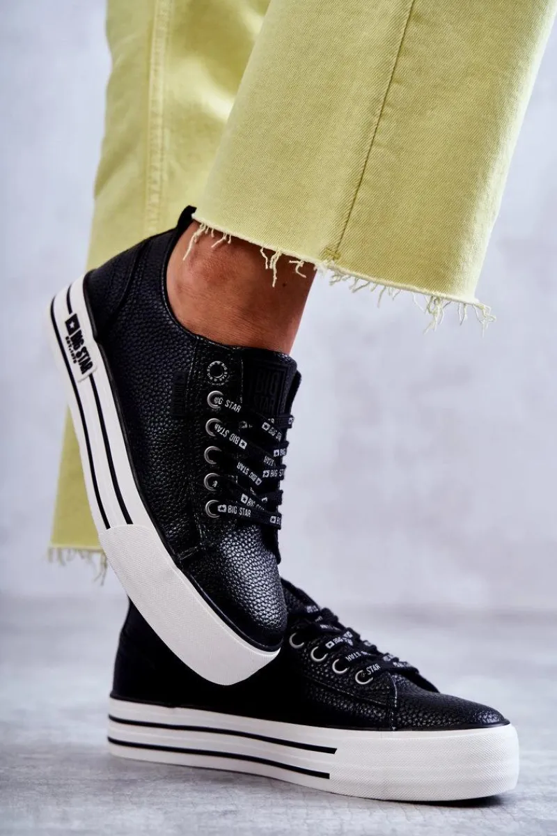 Sale Big Star Shoes Niskie Damskie Trampki Big Star KK274015 Czarne