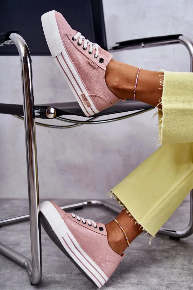 Trampki Damskie Big Star|Trampki Damskie Niskie>Big Star Shoes Niskie Damskie Trampki Big Star KK274016 Różowe