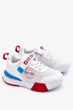 Hot Niskie Dziecięce Buty Sportowe Memory Foam System Big Star LL374213 Białe Dzieci Back To School