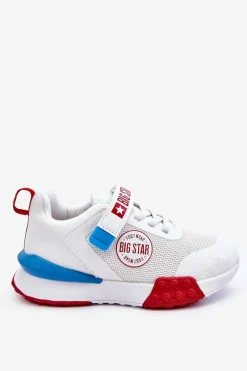 Hot Niskie Dziecięce Buty Sportowe Memory Foam System Big Star LL374213 Białe Dzieci Back To School