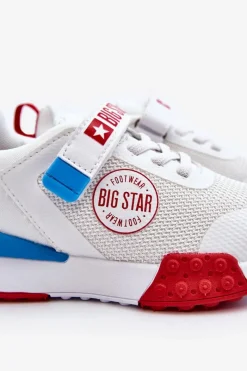 Hot Niskie Dziecięce Buty Sportowe Memory Foam System Big Star LL374213 Białe Dzieci Back To School
