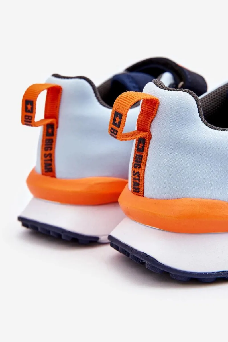 Back To School>Big Star Shoes Niskie Dziecięce Buty Sportowe Memory Foam System Big Star LL374215 Granatowe Niebieski