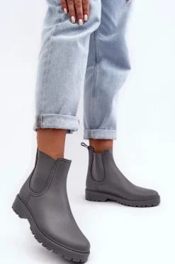 Sale Boto Niskie Kalosze Damskie Szare Birella