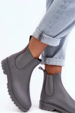 Sale Boto Niskie Kalosze Damskie Szare Birella