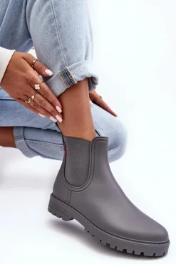 Sale Boto Niskie Kalosze Damskie Szare Birella