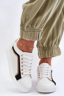 Buty Sportowe Na Platformie|Sneakersy Damskie>Boto Niskie Klasyczne Buty Sportowe Damskie Białe Lamimi