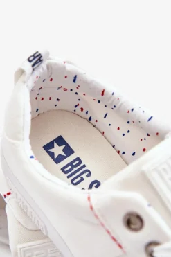 Trampki Męskie Big Star|Trampki Niskie></noscript>Big Star Shoes Niskie Męskie Materiałowe Trampki Big Star KK174001 Białe Biały