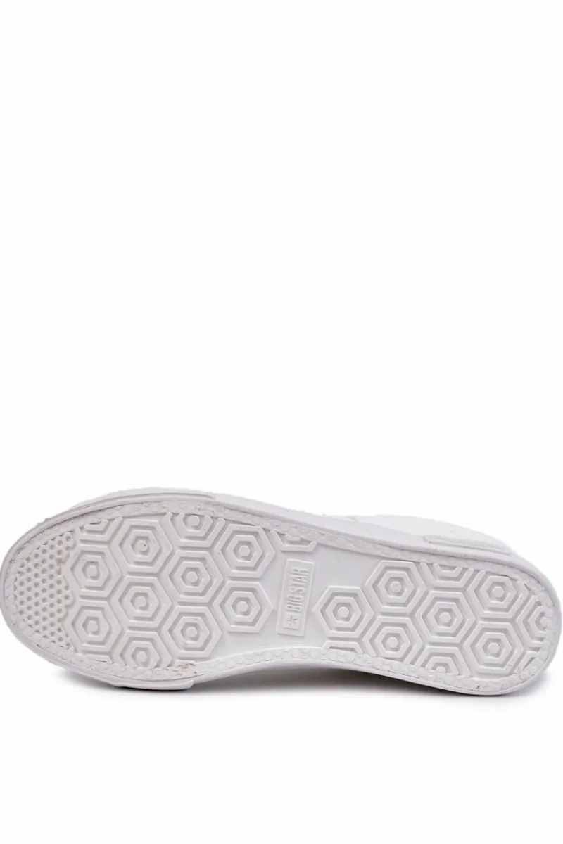 Hot Big Star Shoes Niskie Męskie Skórzane Trampki Big Star KK174003 Białe