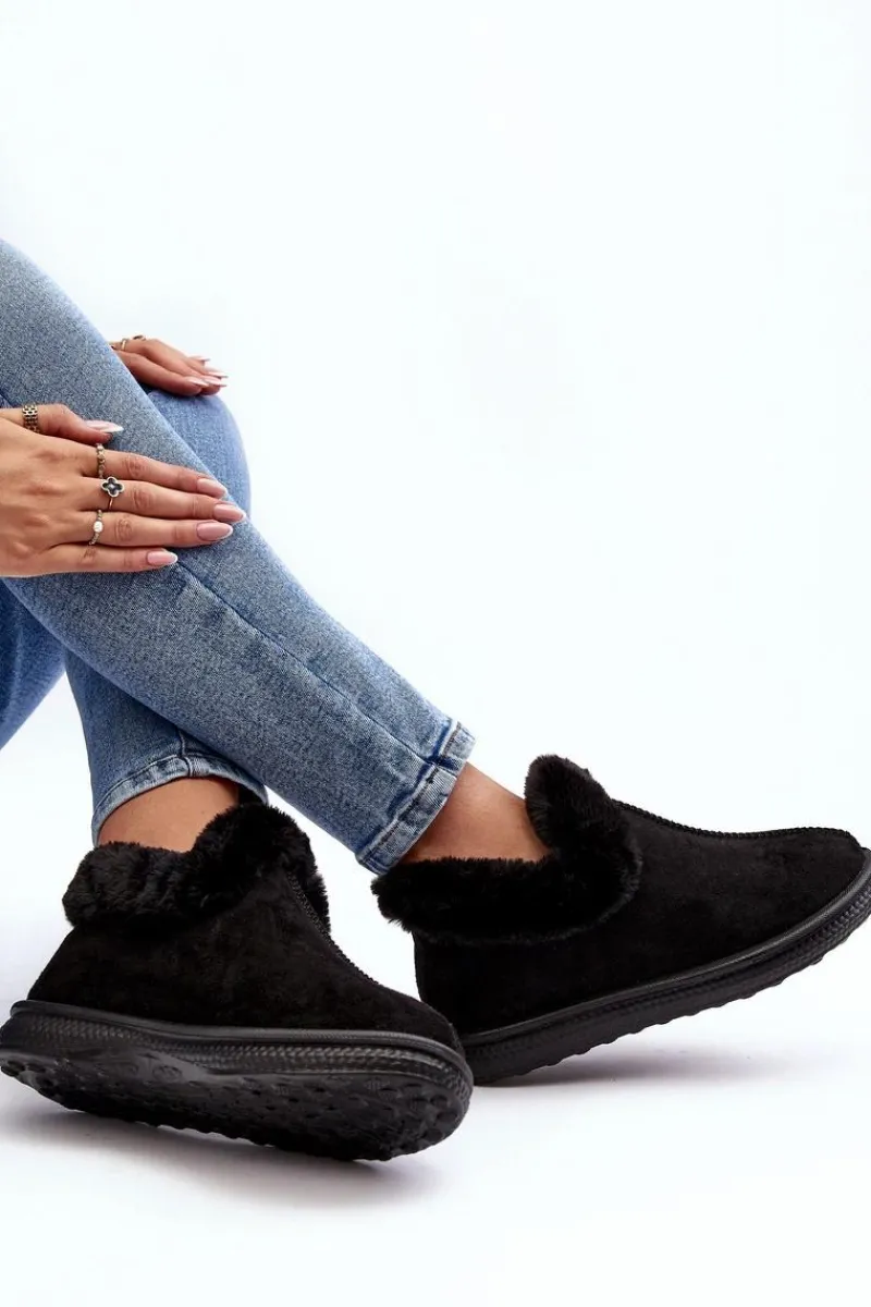 Best Niskie Śniegowce Damskie Z Futerkiem Czarne Pilani Damskie Śniegowce Damskie