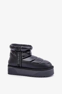 Online D.Franklin Niskie Śniegowce Na Grubej Podeszwie DFSH371011 Czarne