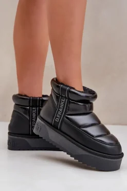 Online D.Franklin Niskie Śniegowce Na Grubej Podeszwie DFSH371011 Czarne