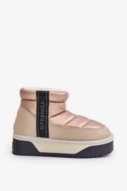 Best Niskie Śniegowce Na Grubej Podeszwie DFSH371010 Beżowe Damskie Śniegowce Damskie